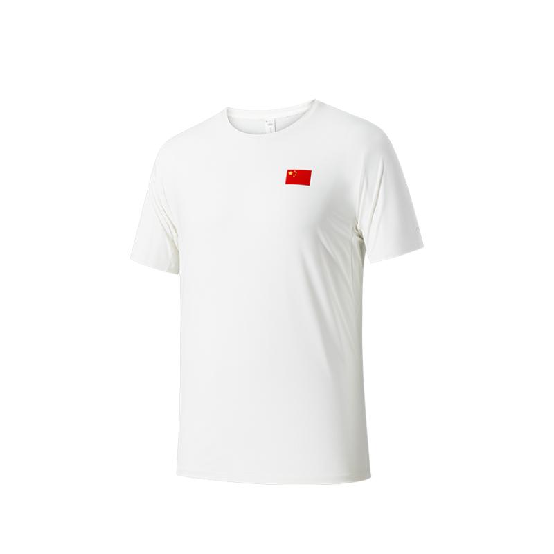 

Anta Champion Glory Comfortable Sports Short Sleeve Knitted Shirt Men tops Paper-White 152520105-1 XL