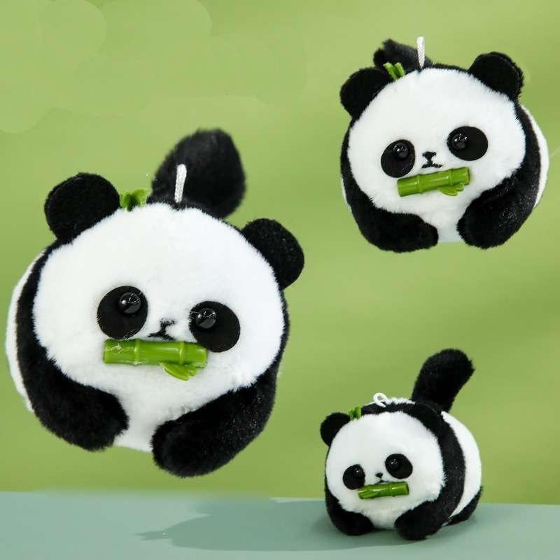 Cute Panda Plush Keychain Rope Toy Bag Pendant Gift For Kids And Adults
