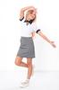 Girls’ Classic Jacquard Skirt – Soft Stretch Fabric & Knee-Length Elegance, Any Season, 6286-086 HC