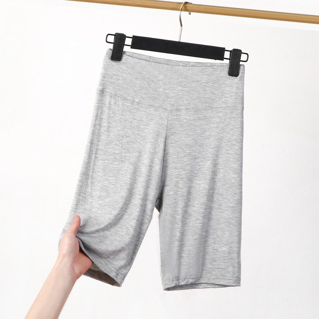 Legginsy Modalowe z Wysokim Stanem: Letnie cienkie, Duże rozmiary, Modelujące sylwetkę, Szorty bezpieczeństwa zapobiegające prześwitom dla kobiet