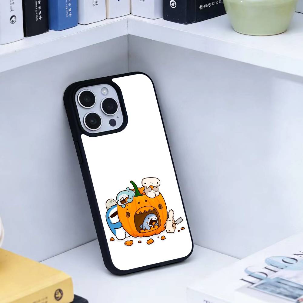 D-Cute Shark Phone Case For iPhone 17,16,15,14,13,Pro,Max,Plus,Magnetic For Magsafe Wireless Charging