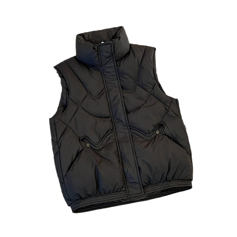 Autumn and Winter New Women's Lightweight Sleeveless Jacket Vest Thickened Warm Sports and Leisure Loose Lightweight Jacket