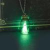 Halloween Luminous Ghost Jewelry Set Glow Drifting Bottle Necklace Dangle Earrings for Party Favor Gift