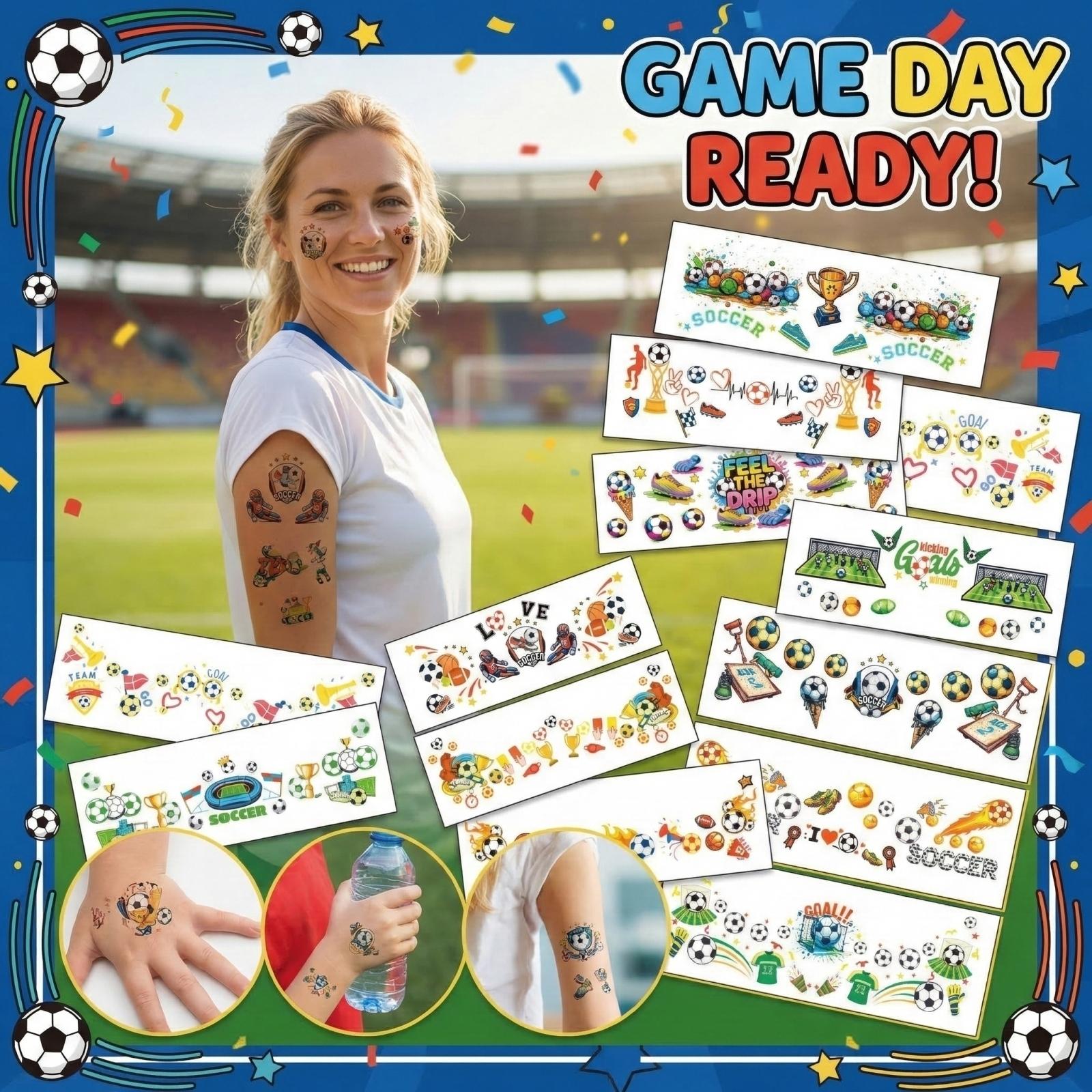

12 Cartoon Football Series Stickers one size