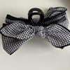 2025 High-End Bow Plaid Shark Claw Clip for Women - Elegant Large Hair Accessory
