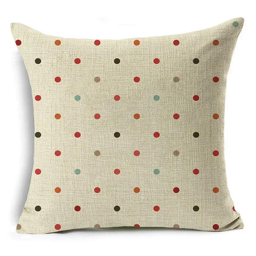 Light Green Fresh Style Cushion Cover 45x45cm Linen Decorative Pillow Cover Sofa Bed Pillow Case