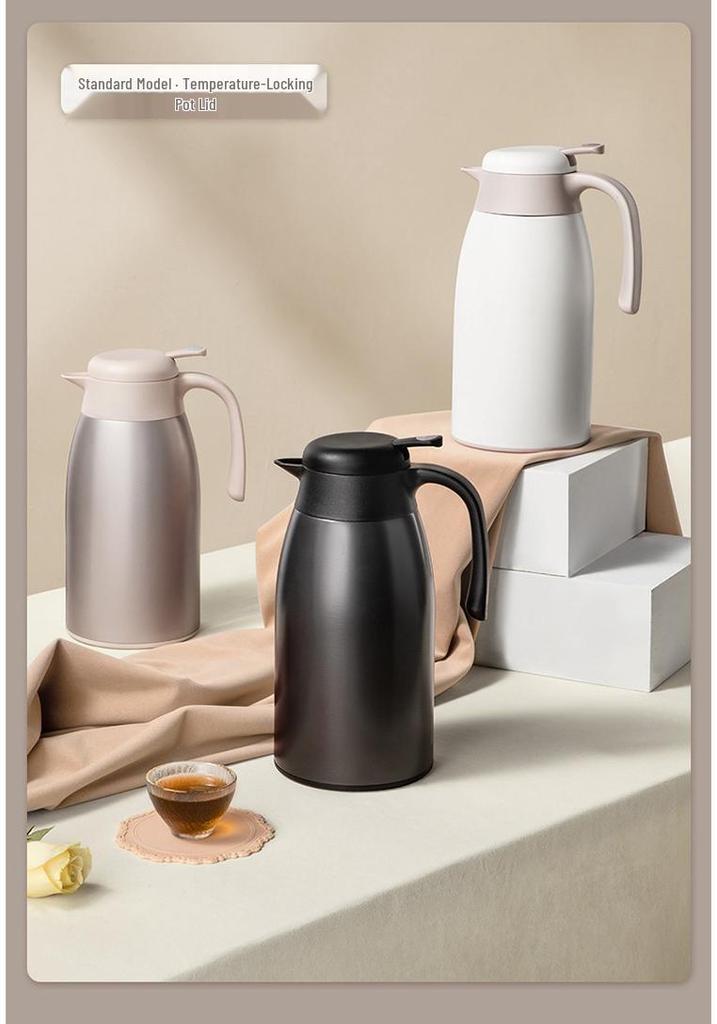 Stainless Steel Thermos Flask - Large Capacity Hot Water Bottle for Home Use