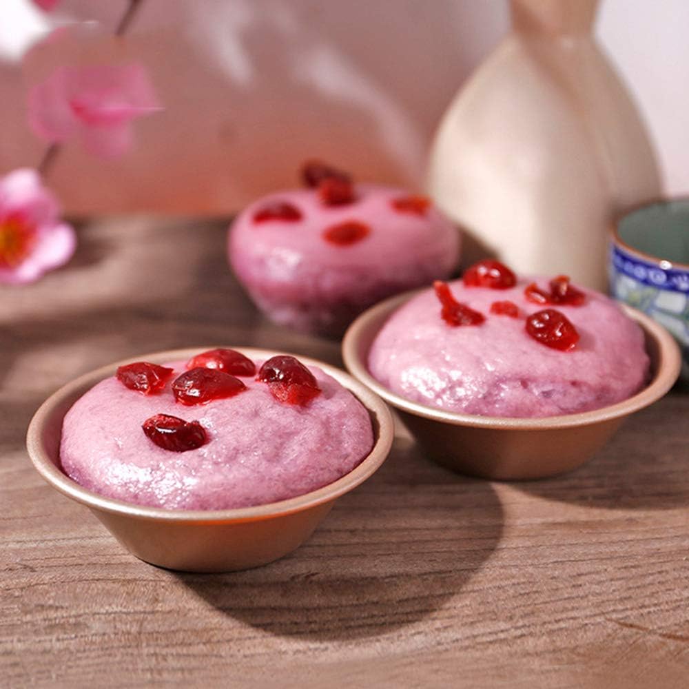 Suwimut 8 Pack Mini Pie Pan Set, 5 Inch Non-Stick Individual Dish Pie Plate Carbon Steel Round Pie Tins Small Metal Bakeware for Baking Pot Pies,