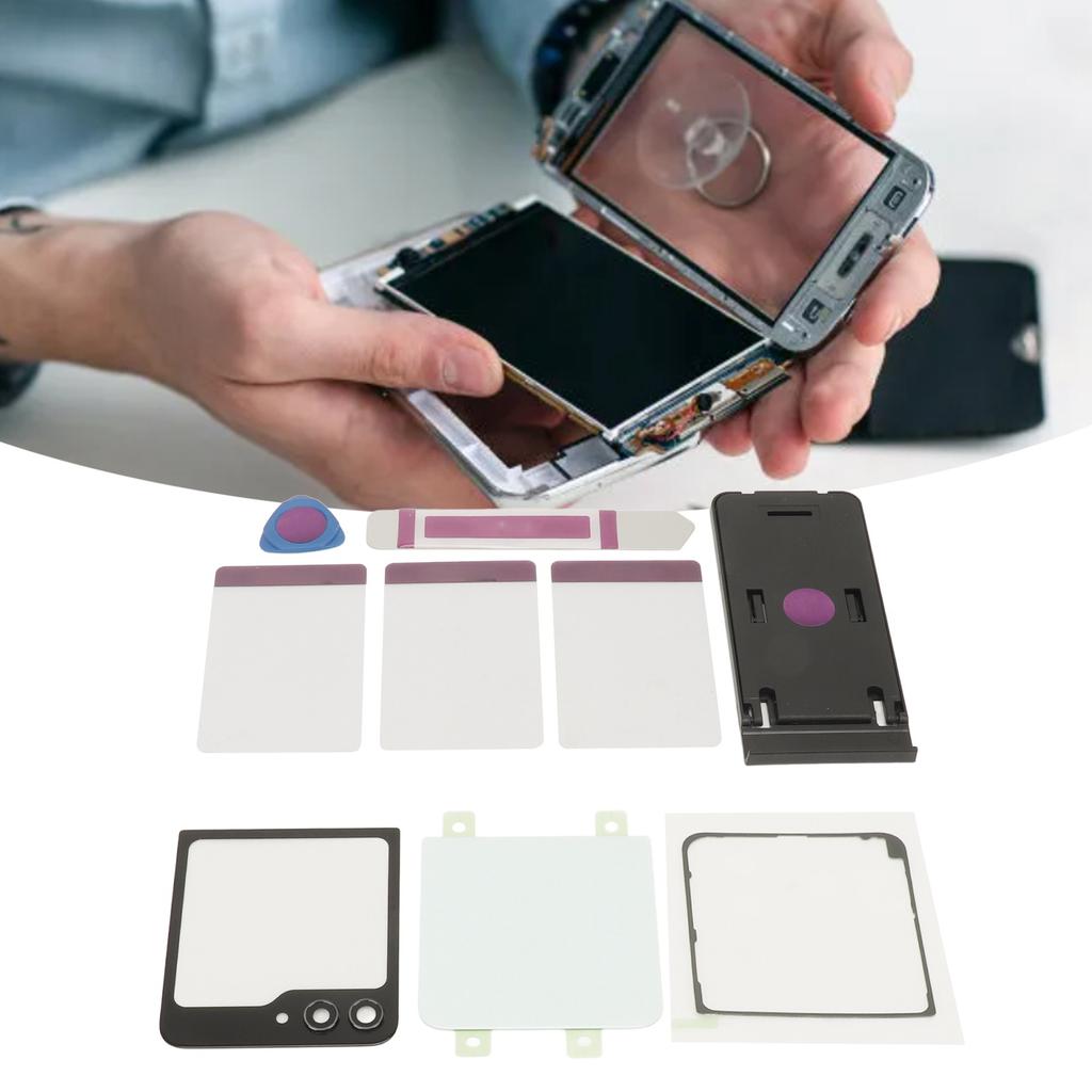 Back Glass Replacement Back Cover Glass Housing Door with Pre Installed Tape Camera Lens Tools for Axy     5     5 5G F731