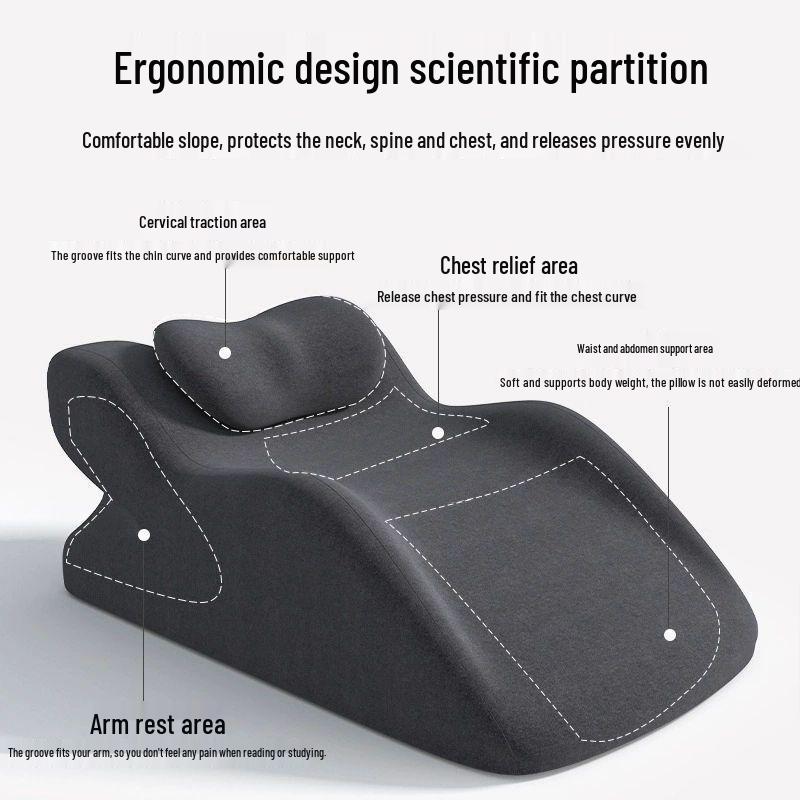 Memory Foam Prone Sleeping Pillow - Multifunctional Face-Down Support, Free Home Shipping