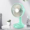 Rotating Desk Fan with 3 Speeds USB Charging Portable Cooling Fan for Office Home Wide-Angle Air Circulation Quiet Summer Gadget