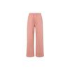 Flight Solid Color Lace Up Open Leg Opening Design Casual Fleece Lined Wide Leg Knitted Sweatpants Women's FD7225-618