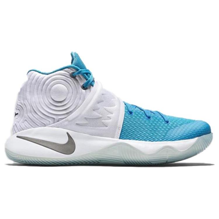 Nike Kyrie 2 Slip Resistant Slip Resistant Mid top Basketball Shoes Men's White Blue 823109-144