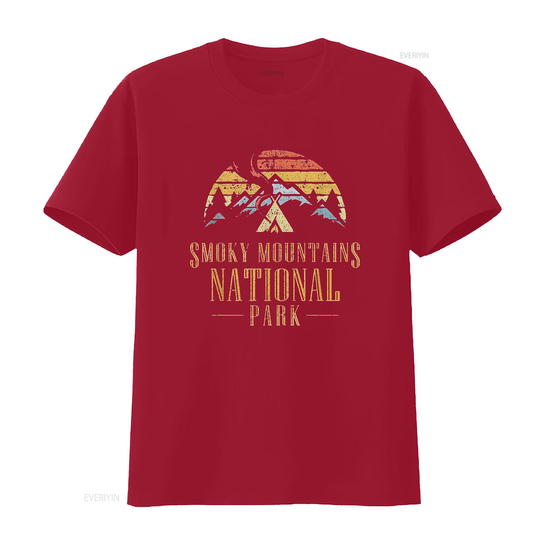 Womens Great Smoky Mountains National Park Camping Hiking T Shirt vintage Washed Slightly Stretched Breathable designer clothes S