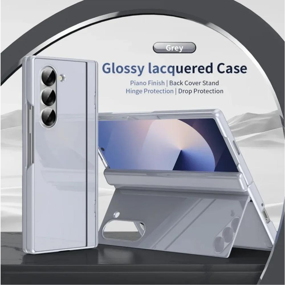 High Quality Business Matte Kickstand Hinged Case For Samsung Galaxy Z Fold7 6 5 4 3 Screen Protector Film Hard Shockproof Cover