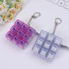 Explosive Transparent Shaft Tester Button Decompression Keychain Pendant Fingertip Pressing Luminous Fingertip Button Toy