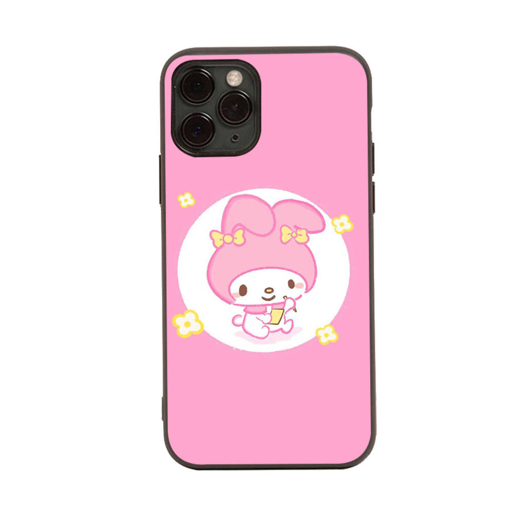 Case for iPhone 16 15 Plus 14 13 12 11 Pro 8 7 6S 6 SE 5S X XR XS Max Realme C30 C33 C31 9I Black Sofe Cover LI27 Cute My Melody