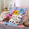 Custom Name Colorful Animal Friends Party Blanket For Couch Bed Plush Cozy Fuzzy Blanket Super Soft Warm Blankets For Fall And Winter 091642