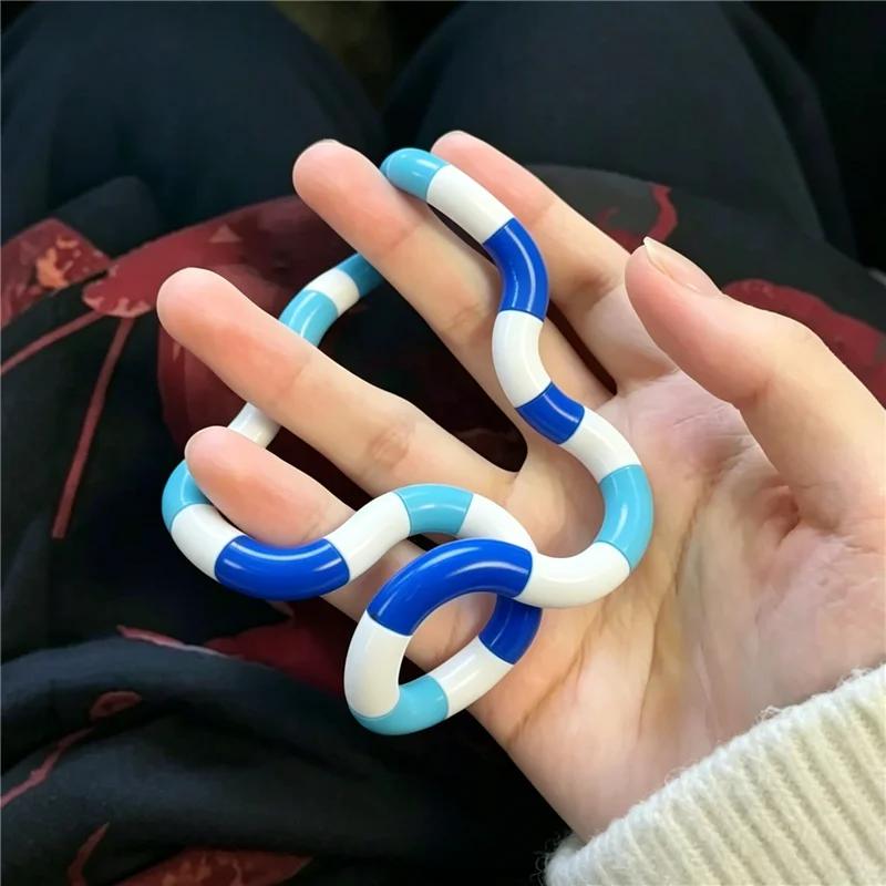 Tangle Fidget Toy Twisting Sensory Toy Hand-Eye Coordination Toy Anxiety Relief Finger Adult Fine Motor Skills For Adhd