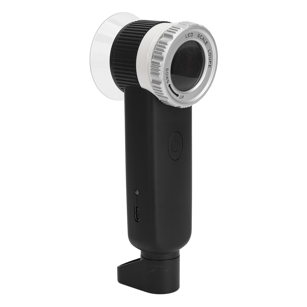 30X Magnifier White Purple Yellow 3 Color Light USB Rechargeable Magnifying Glass with