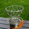 CLS Collapsible Coffee Dripper Filter Paper Holder Camping Stainless Steel Folding Coffee Hand Making Collection Accessories