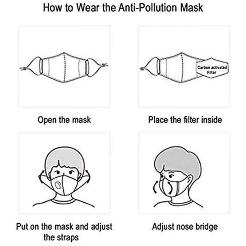 20/50/80/100pcs Mask Replacement Filters PM2.5 5 Layer Activated Carbon Filter Gasket