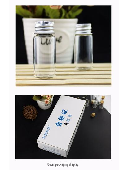 50 Mini Transparent Glass Bottles with Wooden Cork Lids for Sand Art, Wishes, and Gifts