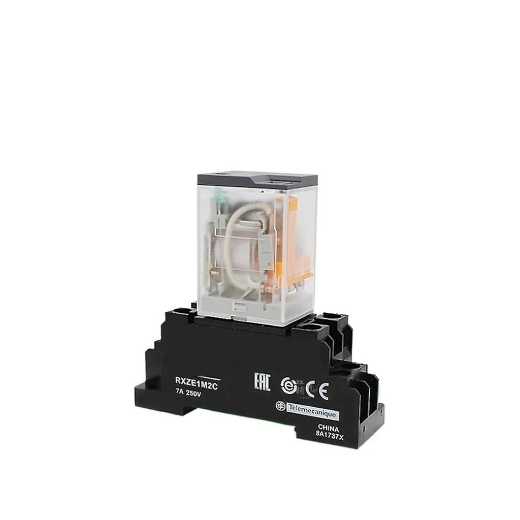 Original Export Small Type Relay Set 8 feet 2 Open 2 Closed RXZE1M2C Base + RXM2L Universal Economic Base (Size : B2BD DC24V)