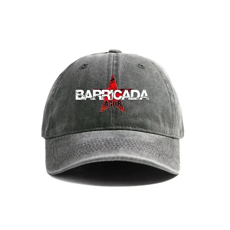 2025 Summer Outdoor Sunscreen Barricada Band Rock Spanish Distressed Baseball Cap Cool Men Retro Summer Adjustable Gift Dad Hat