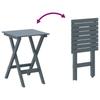 Vidaxl Rocking Chairs with Folding Table, Grey, Poplar Wood