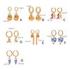 Practical Stainless Steel Fish Scallops Shells Charm Earrings Fashion Gold Color Jewelry for Women and Mom's Gifts