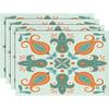 Vintage Pattern Placemats Colorful Western Style Dining Table Decor Pads Christmas Kitchen Table Non Slip Mat Decoration