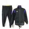 90er Descente adidas Trainingsanzug Herren M 165cm Schwarz Lila Kleeblatt-Logo(GEBRAUCHT)