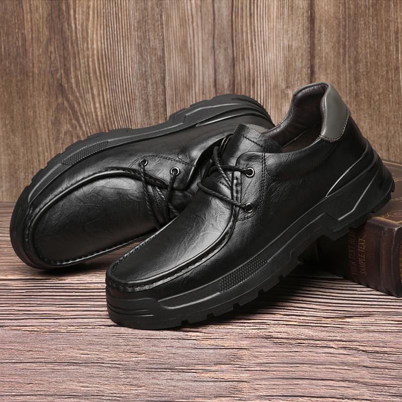 FashionMen Shoes lace up oxfords Handmade High Quality Genuine Leather dress Shoes Comfort Business Man Casual office work Shoes