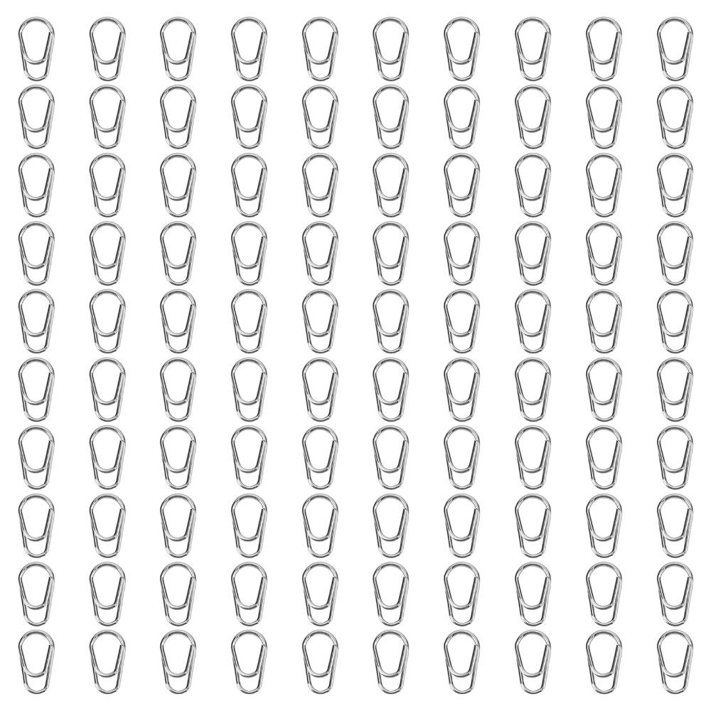100PCS Lightweight Fishing Lure Connectors Stainless Steel Fishing Split Rings  Lure Rigs