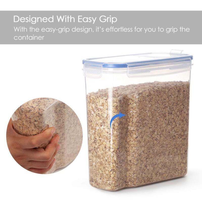 4L Large Plastic Airtight Canister Set Kitchen Food Storage Containers Grains Snacks
