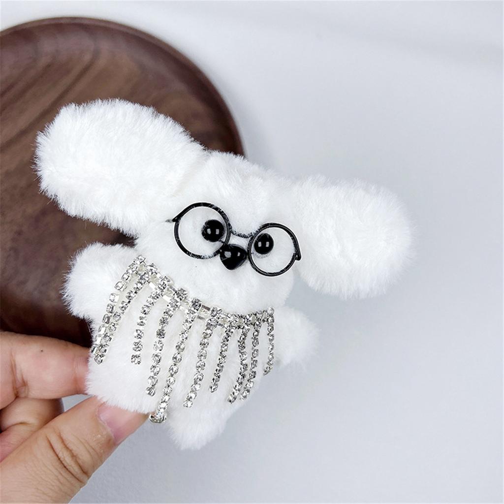 Cartoon Plush Dog Hair Clip Lazy Hairpin Duckbill Hairclip Elegant Barrettes for Women Side Bangs Girls Lovely Hair Ties