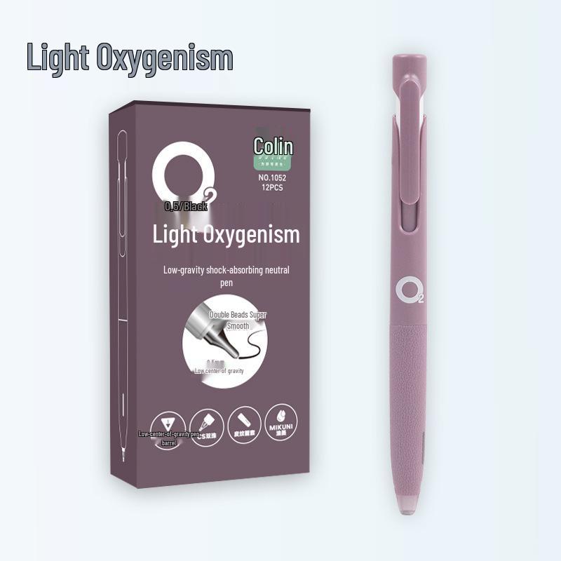 

Colin Light Black Push-Button Pen 0.5 - Shock Absorption, Low Center of Gravity, Quick-Drying, Stylish Design for Students. 0.5mm
