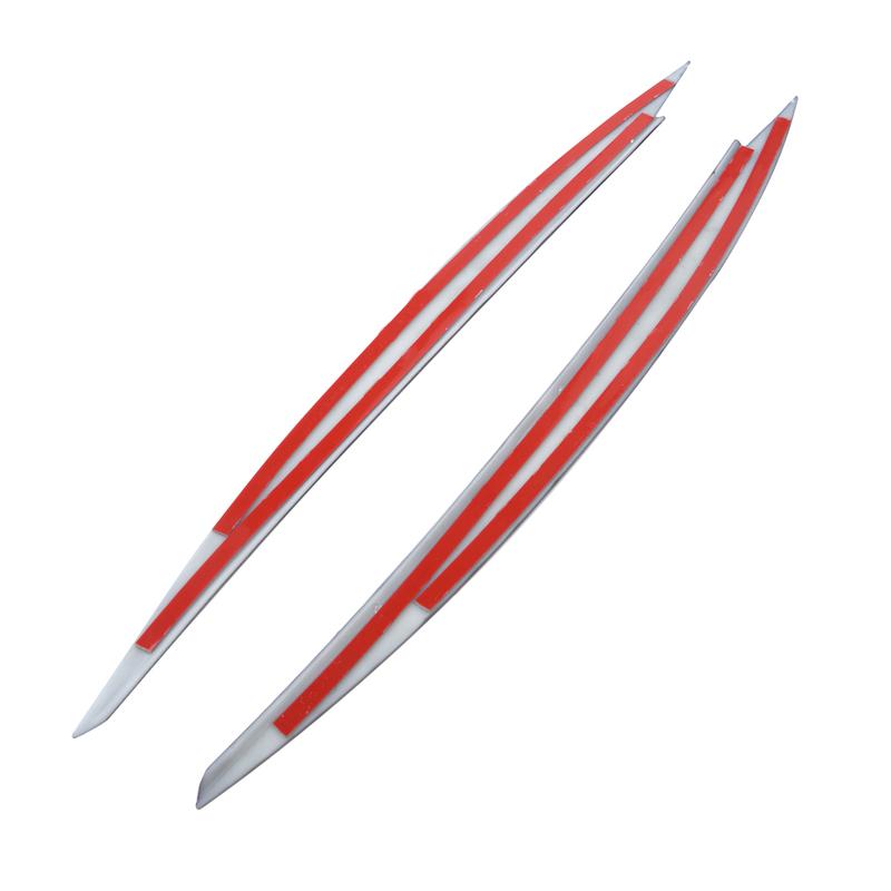 2pcs ABS Black Headlight Eyebrow Eyelids Decoration Cover Trim Fit For VW Golf 7 VII GTI GTD GTE R MK7 2012-2015