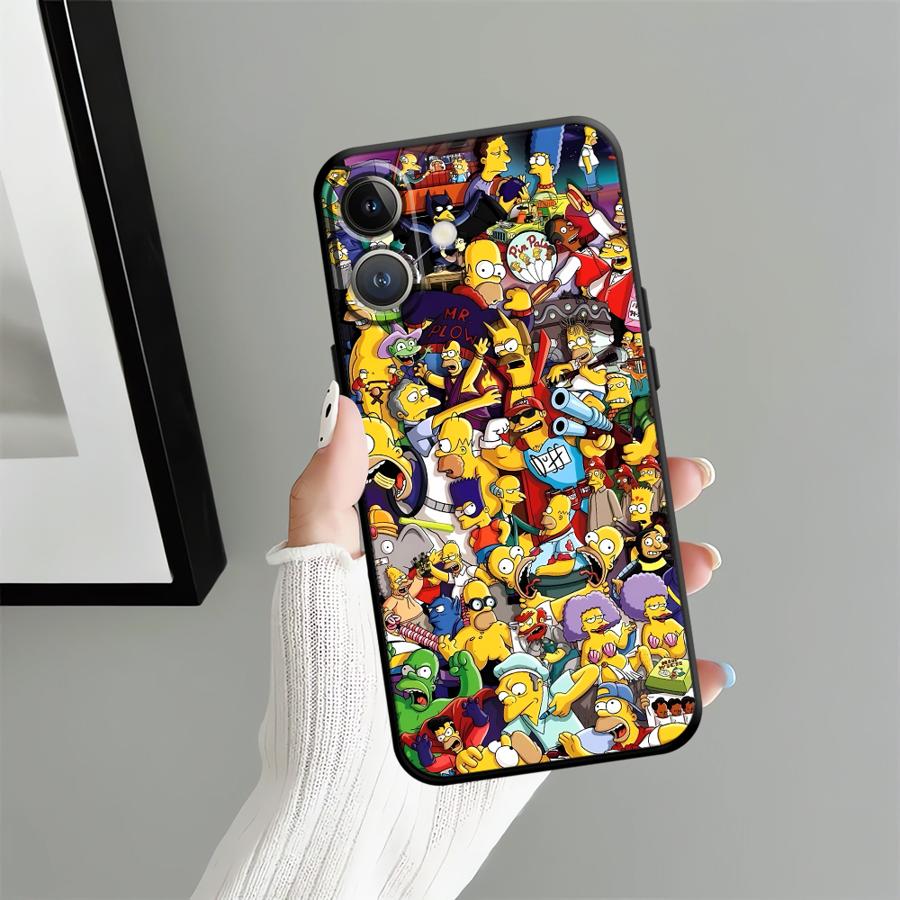 

Fun S-simpsons Phone Case for Apple iPhone 12 15 Pro 7 8 16 14 XR XS MAX 13 17 Pro Max 11 Air Funda Phone Cover iPhone SE (2022)