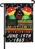 Tuhangcc Juneteenth Garden Ag 12x18 Inches, 3Ply Double Sided 1865 Broken Chain Fist Design, Black Freedom Independence Da PPZ