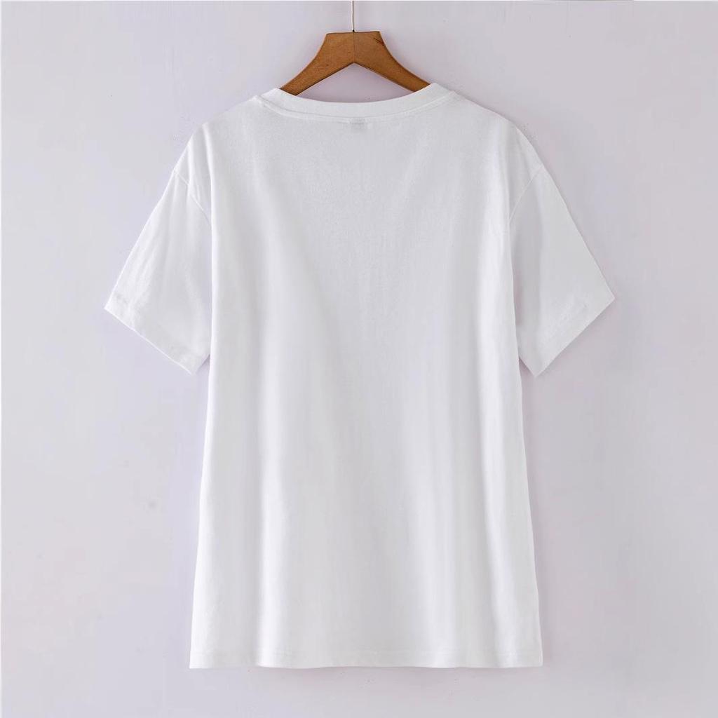 Damen Kirschdruck Kurzarmtop mit kostenlosem Versand - Europäischer & Amerikanischer Stil