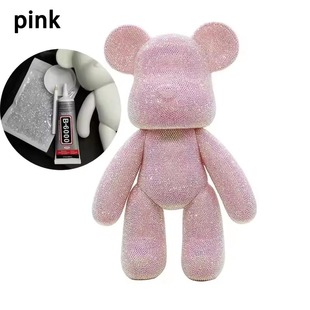 

Стразы Фигурки Медведей Кристалл Бриллиант Статуэтка Жестокого Медведя Блестящие Камни Роспись Куклы Украшение Гостиной Детская Игрушка Подарок 23cm розовый