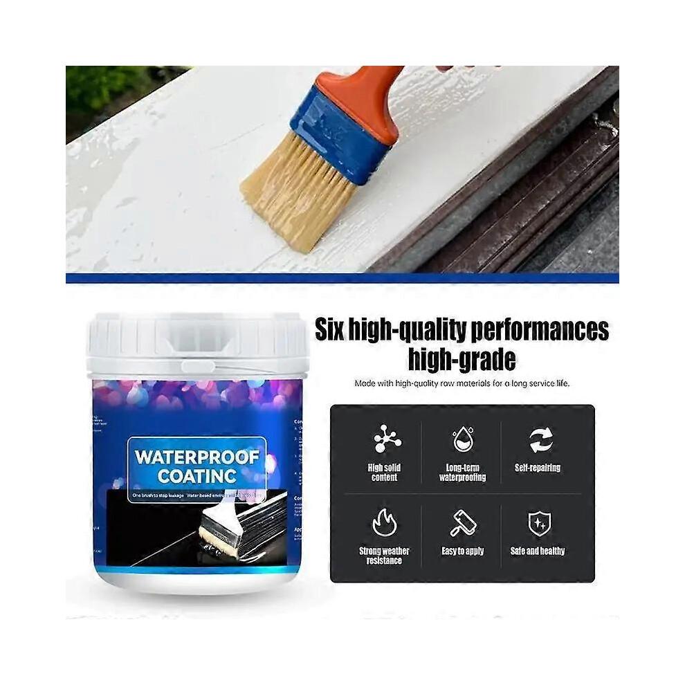 (1kg,White)Roof Coating Waterproof 800g Leakage Waterproof Sealant Multi-Purpose Water-Based Concrete Sealer Crack Filler For Roof Wall