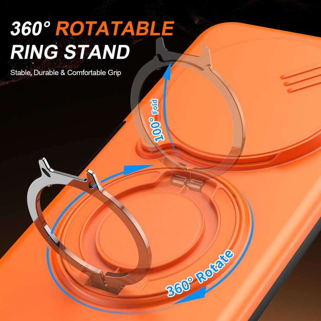 For Redmi Note 14 Pro + Armor Shockproof Phone Cases For Redmi Note 14 Pro 4G 5G 14C Magnetic Ring Holder Stand Cove