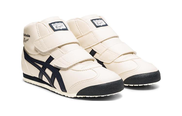 Onitsuka Tiger MEXICO 66 Abrasion Resistant Mid top Kids Lifestyle Shoes Ecru Children Aged 3 7 Years Old 1184A002-200