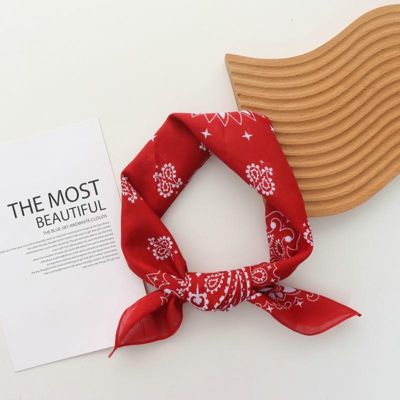 Paisley Square Scarf 100% Cotton Scarf Women  New Scarf Women's High Sense Series Neck Accessories Neck Band Decoration