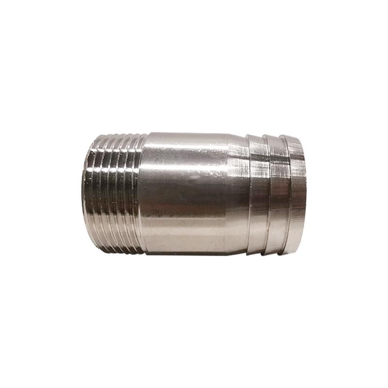304 Stainless Steel Barb Connector Pipe Fitting, Straight Threaded Hose Coupler, Multi-Spec Threaded Port.