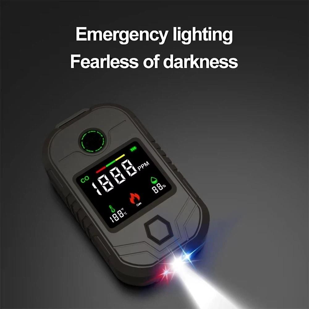 High Accuracy Detection Portable Carbon Monoxide Detector Visual Alarms CO Alarm Outdoor Use