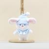 Bear Plush Christmas Keychain With Hat Pp Cotton Stuffed Toy For Gift Kids